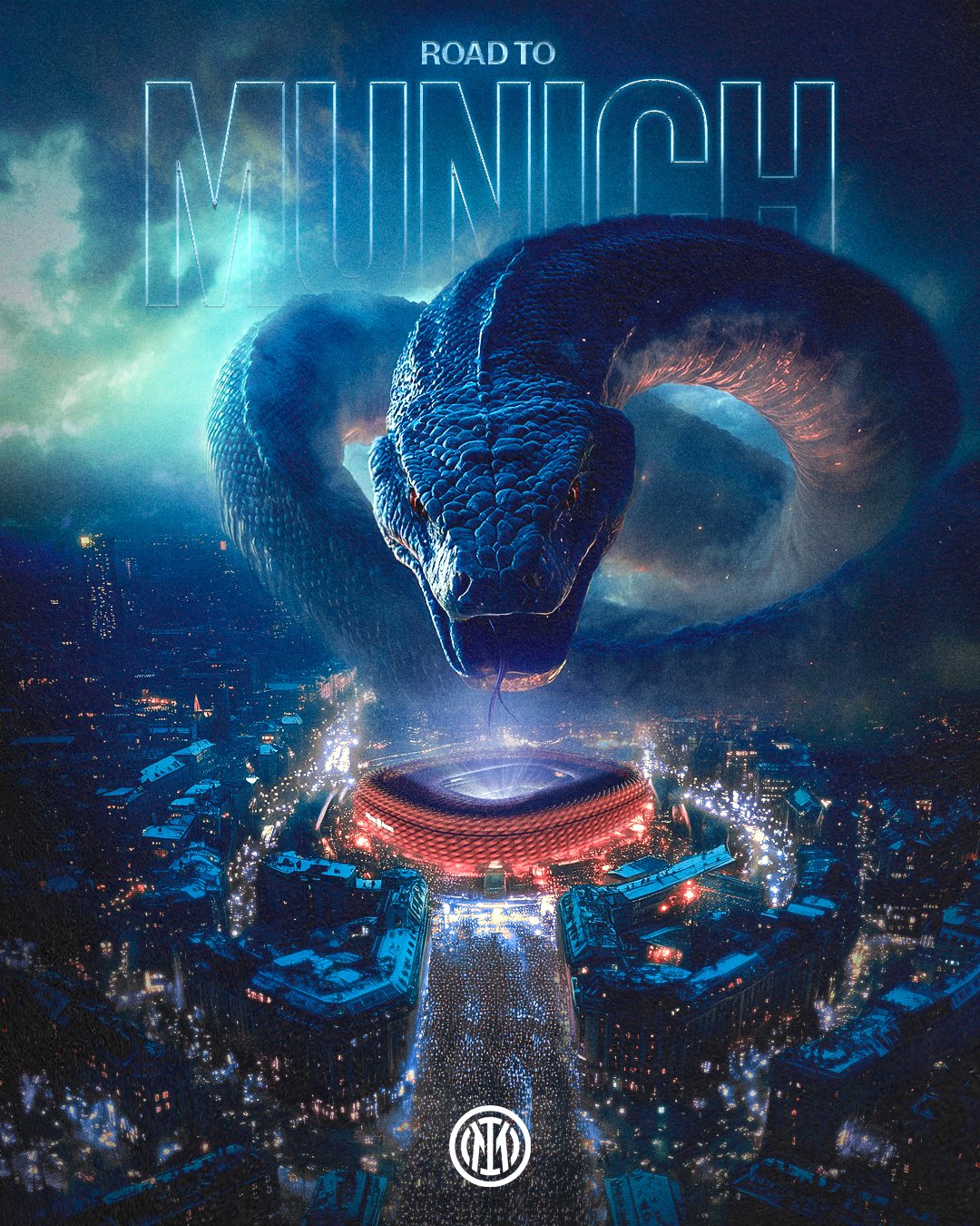 پوستر باشگاه اینتر پس از صعود به فینال لیگ قهرمانان اروپا