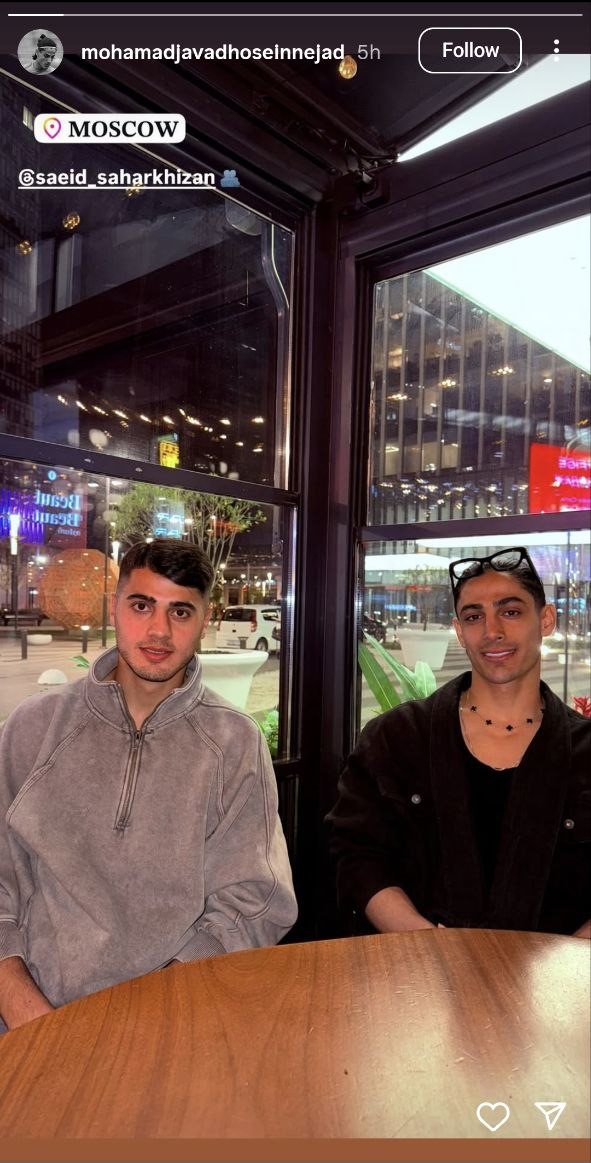 محمدجواد حسین نژاد و سعید سحرخیزان بازیکنان فوتبال در مسکو - لژیونر - تیم ملی ایران