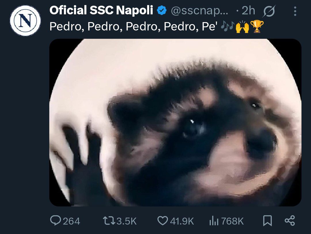 پست ناپولی در مورد پدرو، مهاجم لاتزیو