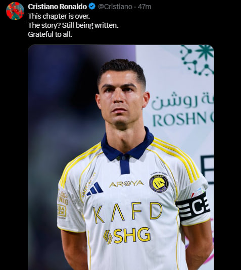 توییت رونالدو