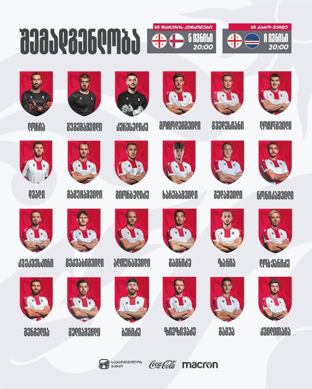 لیست تیم ملی گرجستان