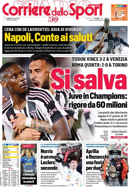 کوریره دلو اسپورت - 26 آوریل 2025