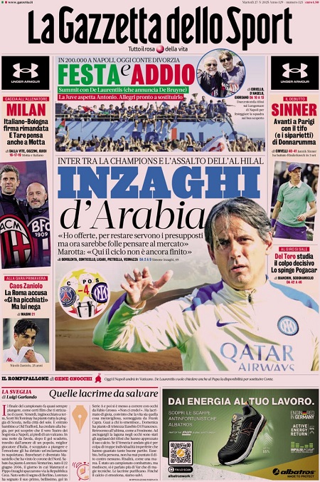 گاتزتا دلو اسپورت - 27 آوریل 2025