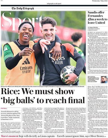 تلگراف اسپورت - 7 مه 2025