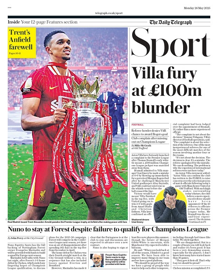 تلگراف اسپورت - 26 آوریل 2025