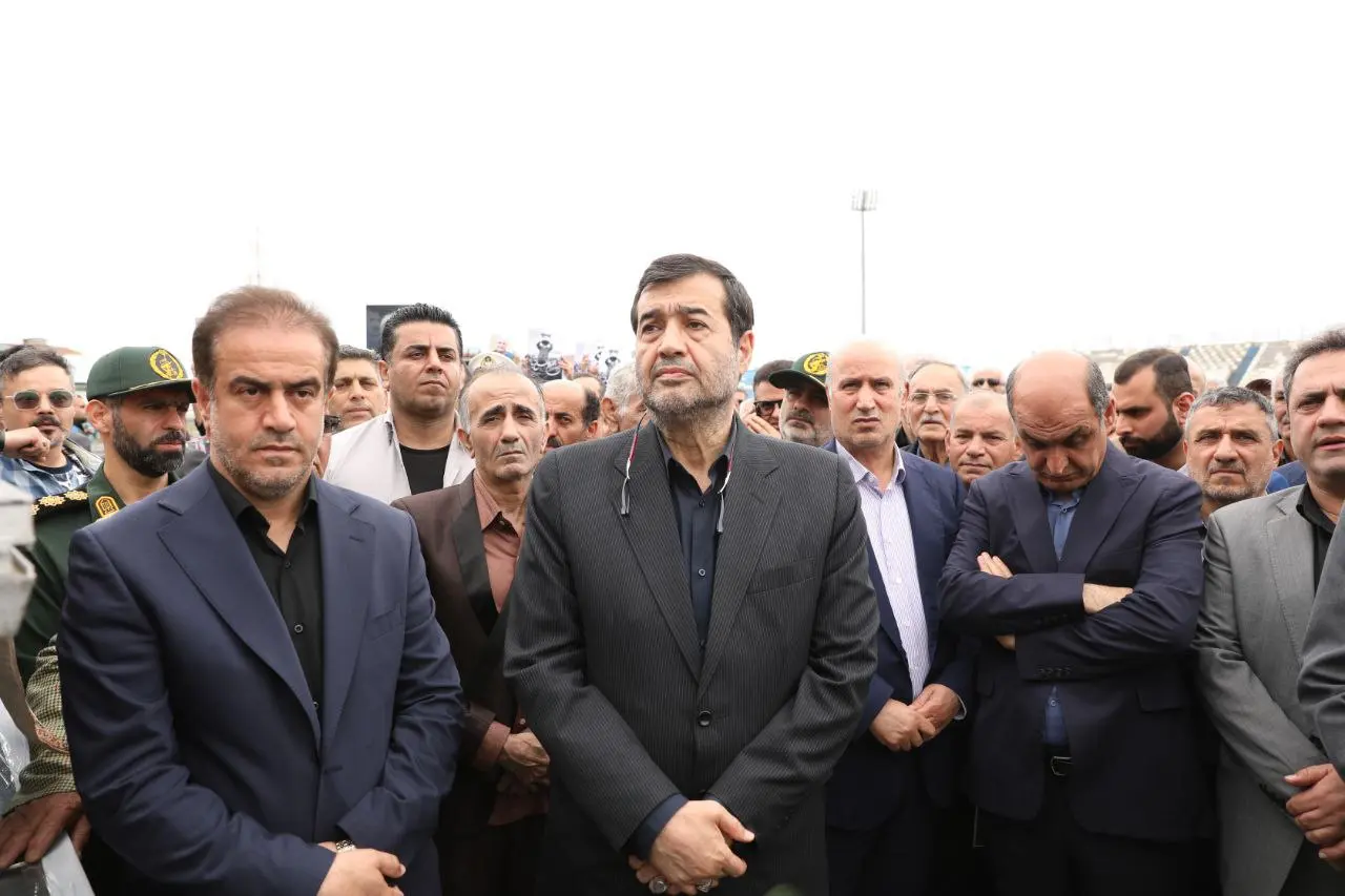 حضور دنیامالی و تاج در مراسم تشییع پیکر زنده‌یاد استاد بهمن صالح‌نیا (عکس)