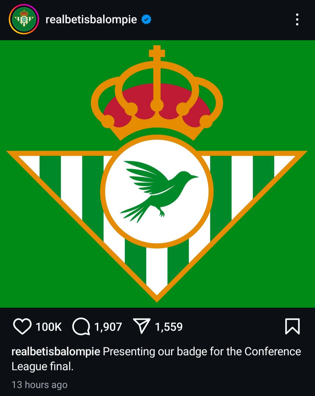 لوگوی رئال بتیس برای فینال لیگ کنفرانس اروپا