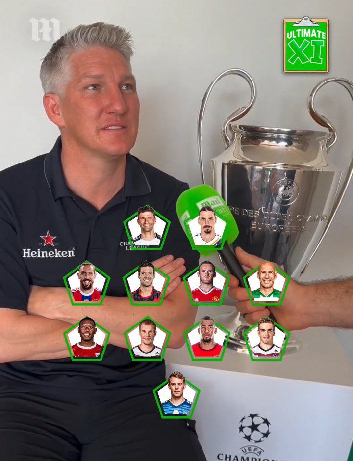 تیم منتخب بهترین هم‌تیمی‌های باستین شواین اشتایگر