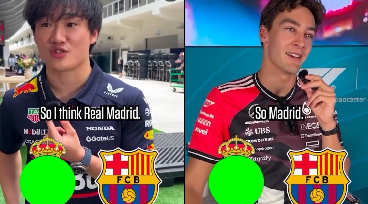 یوکی سونودا و جورج راسل رانندگان فرمول یک