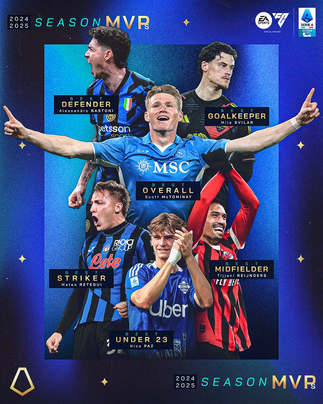 بهترین‌های فصل ۲۵-۲۰۲۴ سری آ