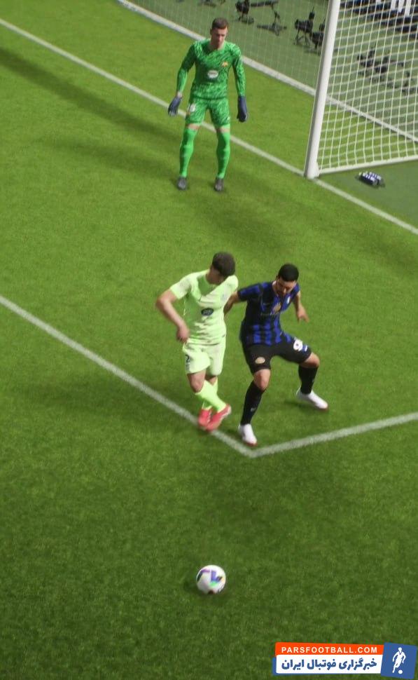 شبیه سازی پاس گل طارمی برای اینتر در دیدار با بارسلونا در بازی eFootball 