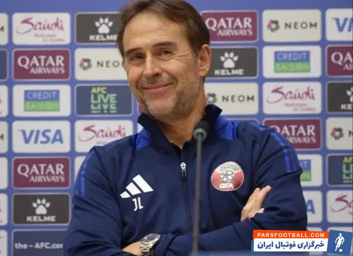 خوان لوپتگی سرمربی تیم ملی فوتبال قطر : ایران تیمی قدرتمند و بسیار قابل احترام است