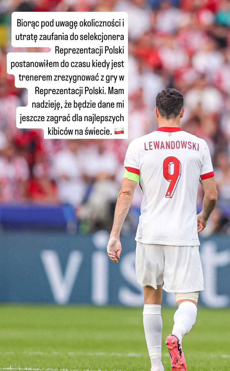 لواندوفسکی پیروز شد!/ سرمربی تیم ملی فوتبال لهستان استعفاء کرد