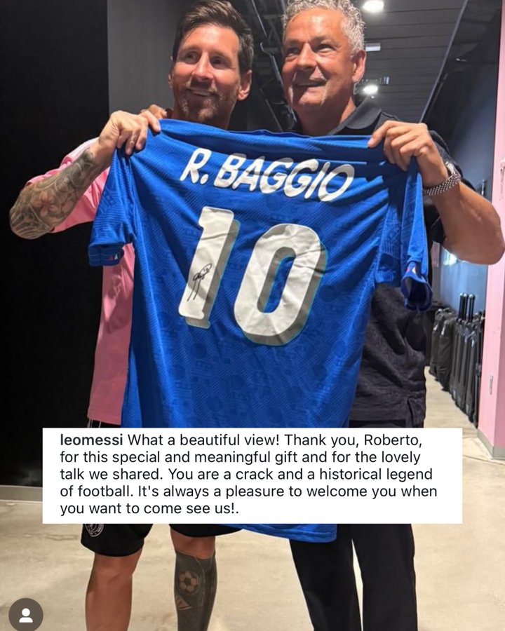 روبرتو باجو و لیونل مسی