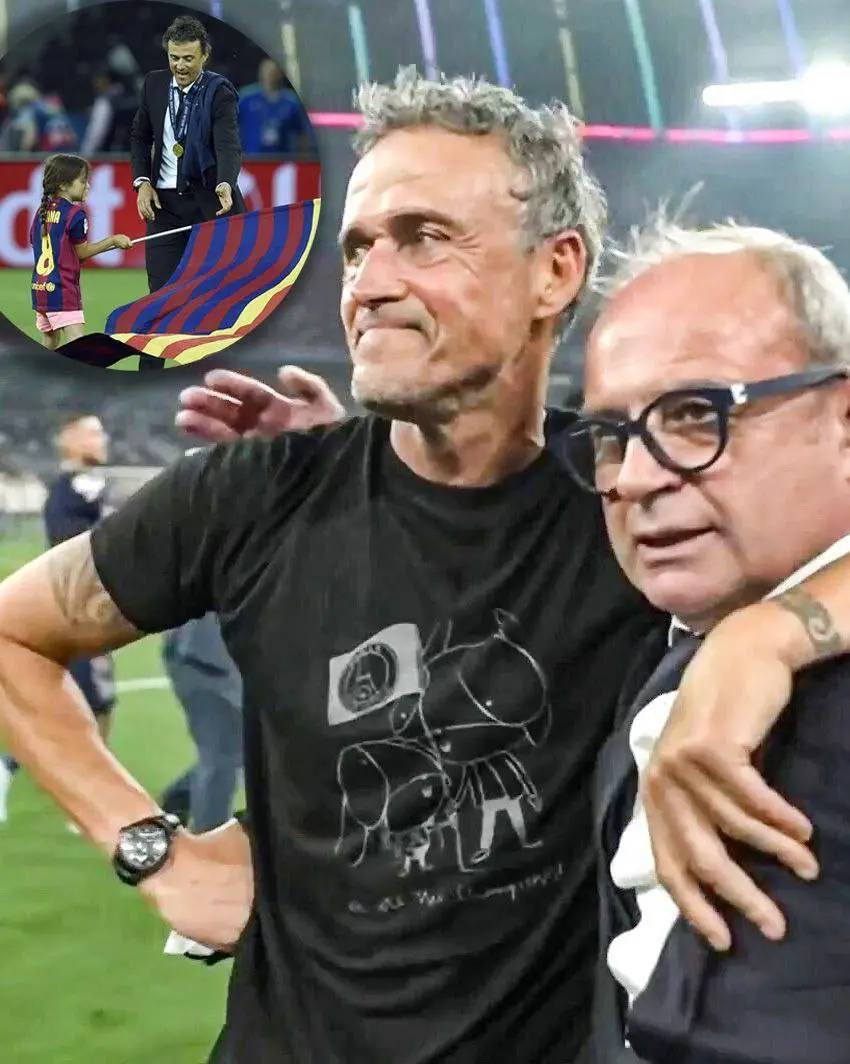 انریکه به یاد محبوب‌ترین دختر بعد از قهرمانی اروپا (عکس)