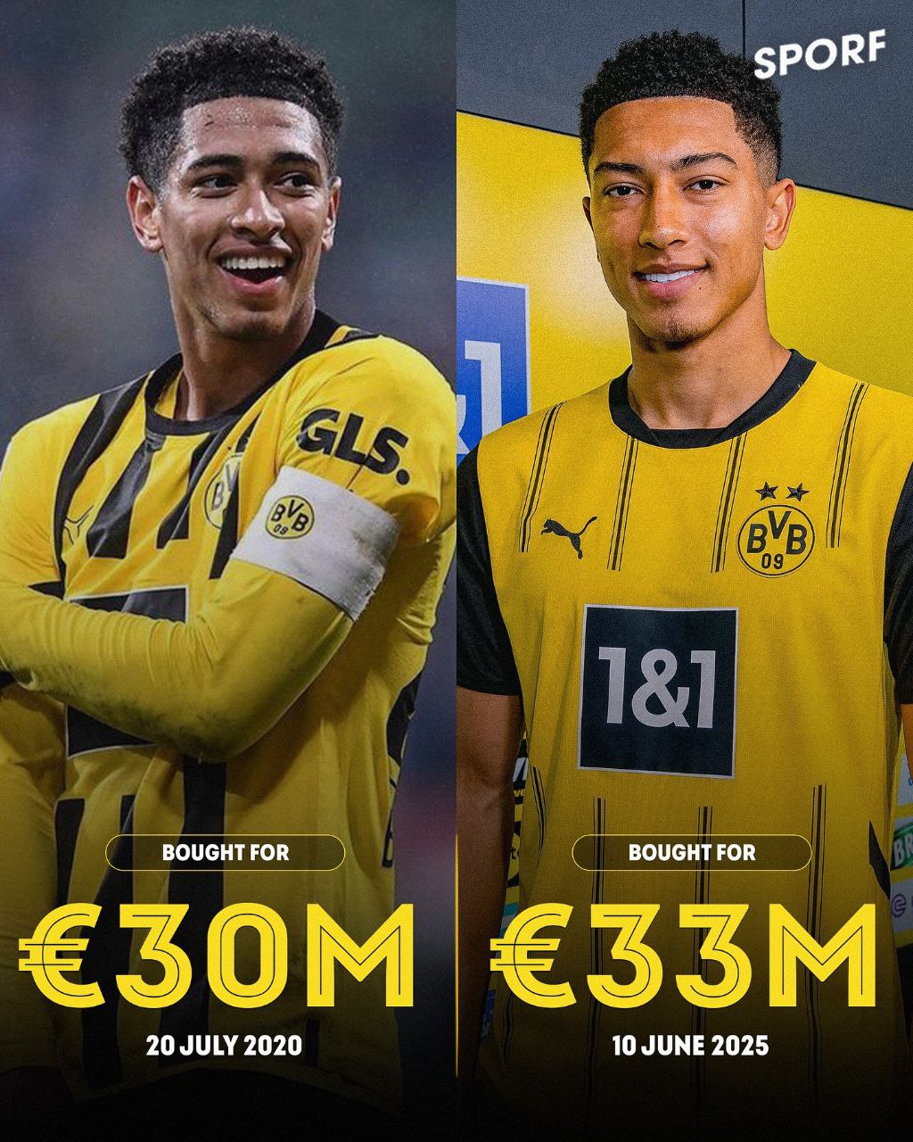 دورتموند جود را با ۳۰ و جوب را با ۳۳ میلیون یورو به خدمت گرفته بود 