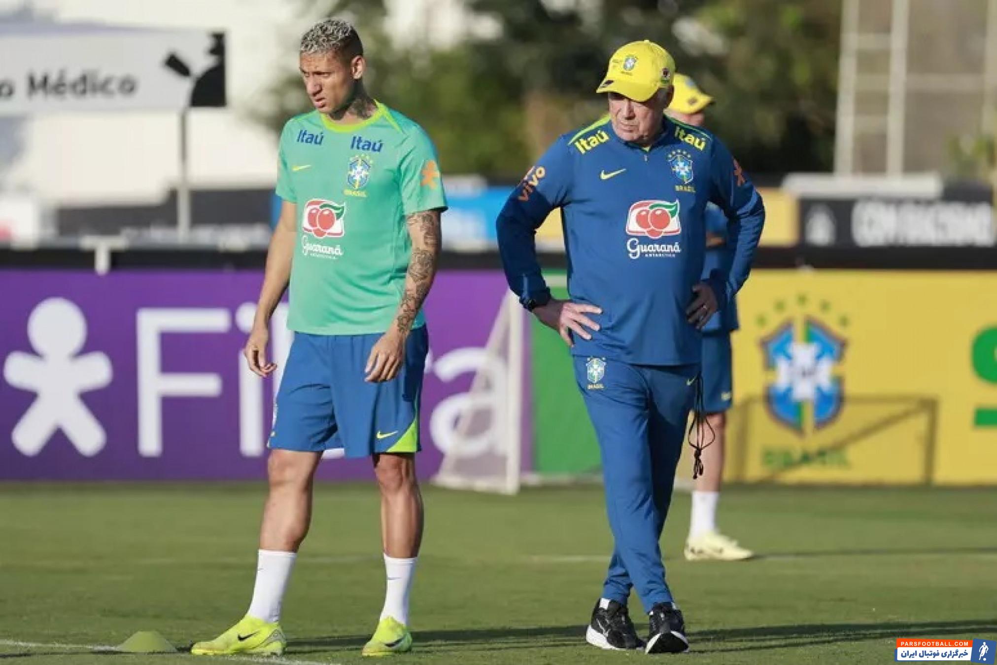 اولین تمرین تیم ملی برزیل تحت هدایت کارلو آنچلوتی 