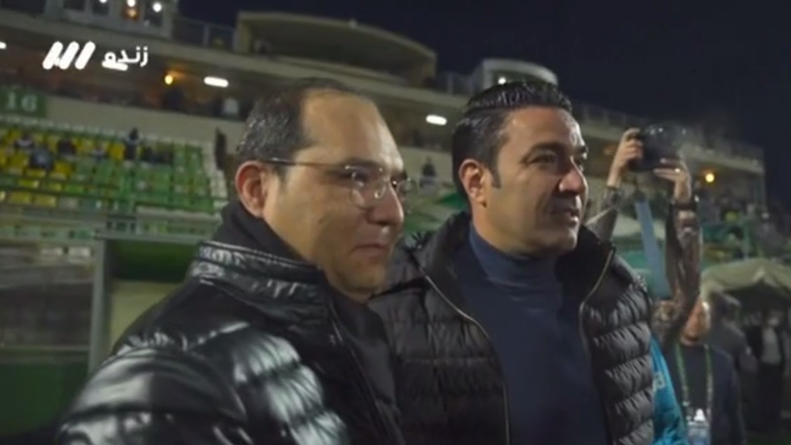 javadnekounam-esteghlal-mohammad-rabie-zobahan-kheybar-2025 جواد نکونام سرمربی سابق استقلال تهران در کنار محمد ربیعی سرمربی سابق ذوب آهن اصفهان و سرمربی خیبر خرم آباد