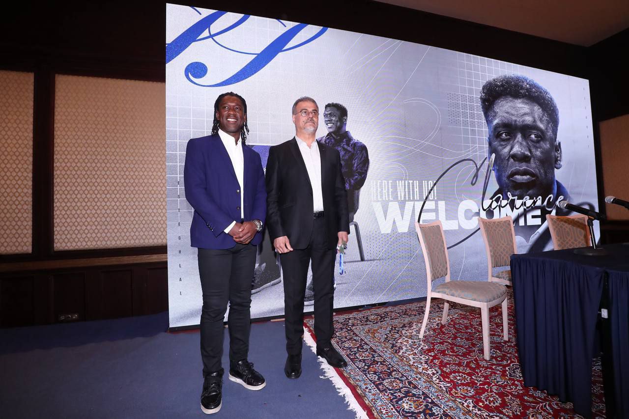 علی نظری جویباری در مراسم معارفه کلارنس سیدورف - استقلال - لیگ برتر - فوتبال ایران