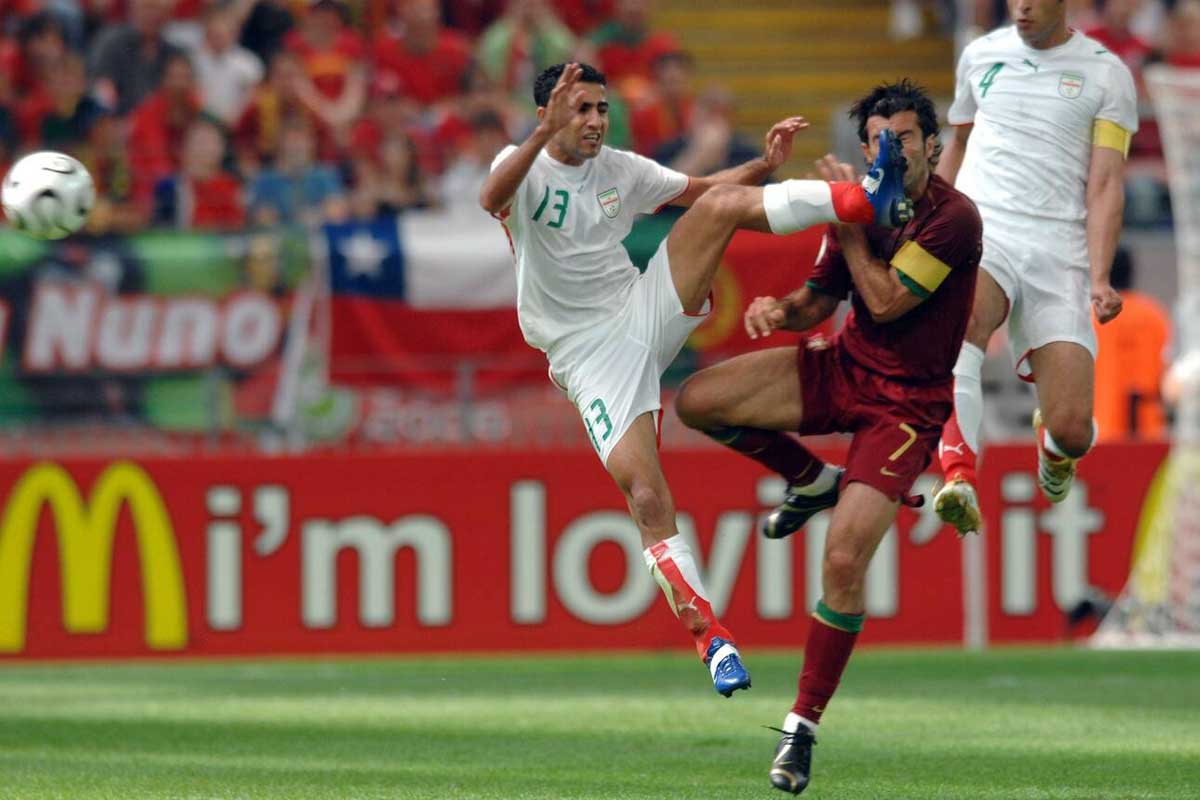 kaab-figo-1100 لگد حسین کعبی به لوئیس فیگو - تیم ملی - جام جهانی ۲۰۰۶ - تیم ملی ایران