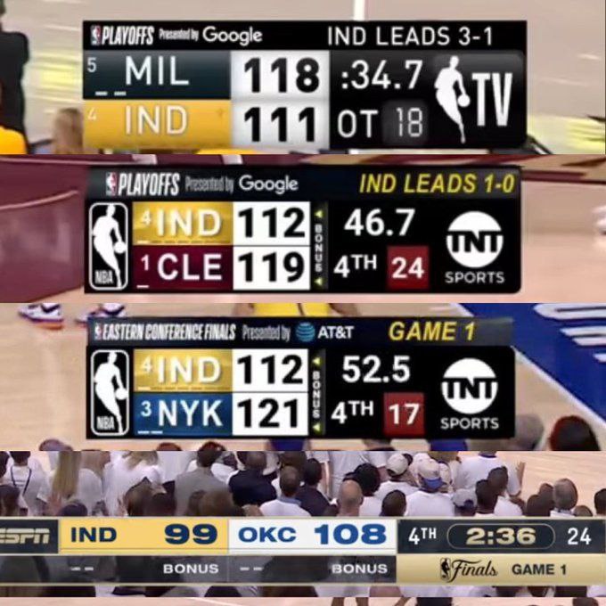 کامبک های پیسرز