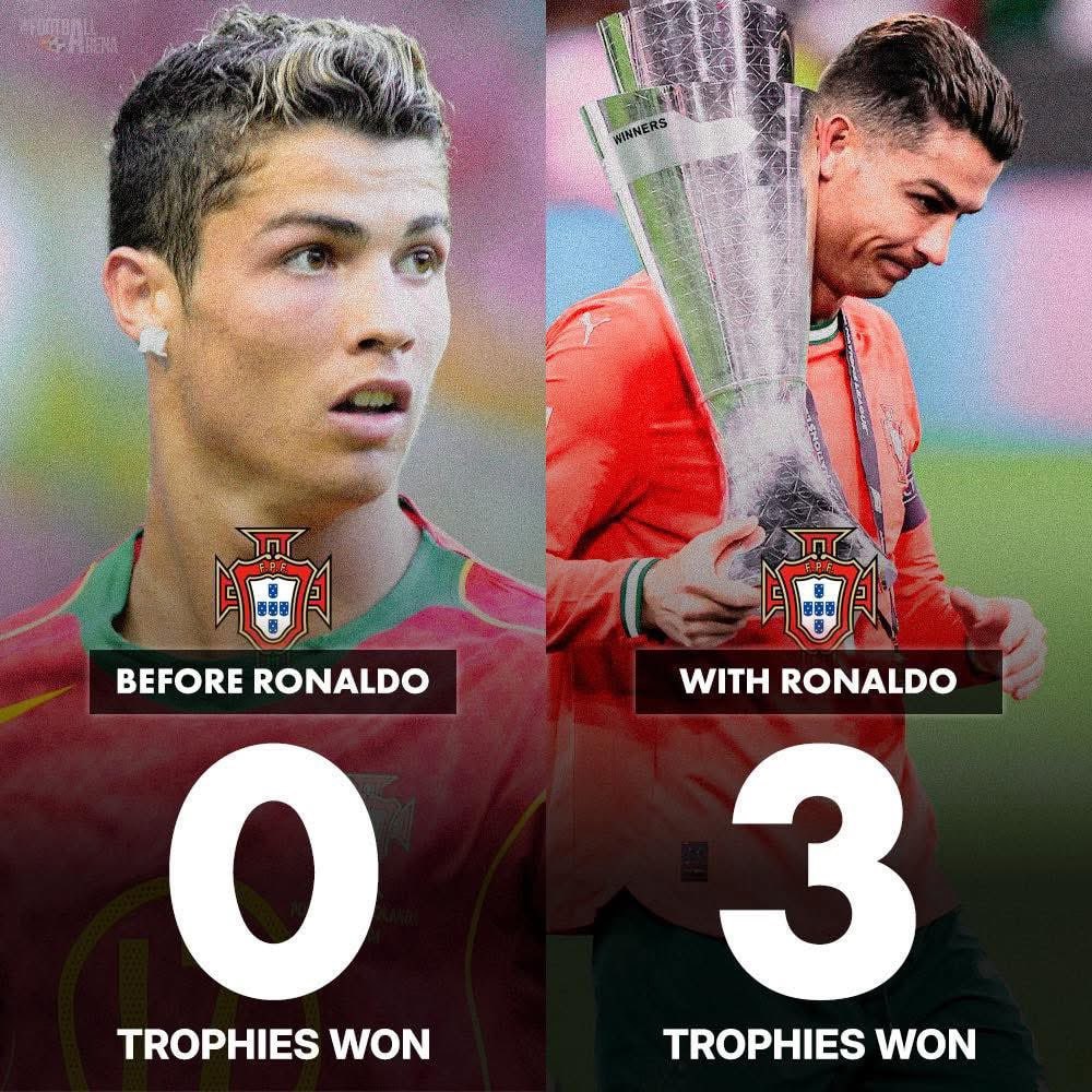 پرتغال قبل و بعد رونالدو