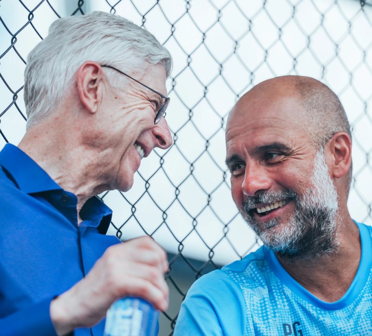 آرسن ونگر در تمرینات منچسترسیتی