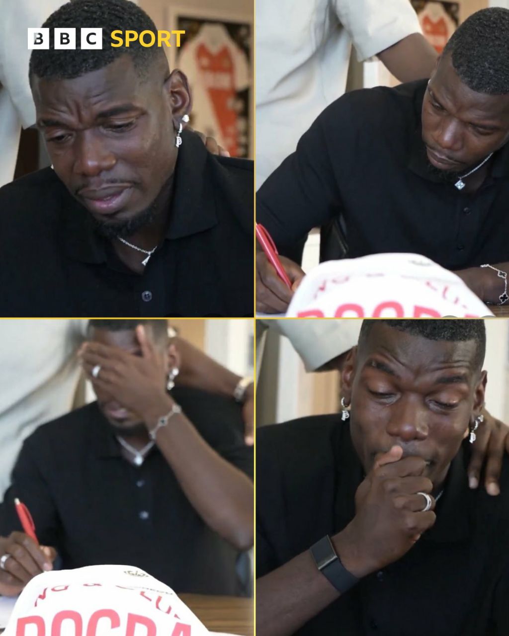 پل پوگبا در حین امضای قرارداد با موناکو