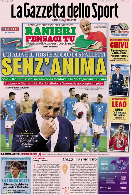 گاتزتا دلو اسپورت - 10 ژوئن 2025