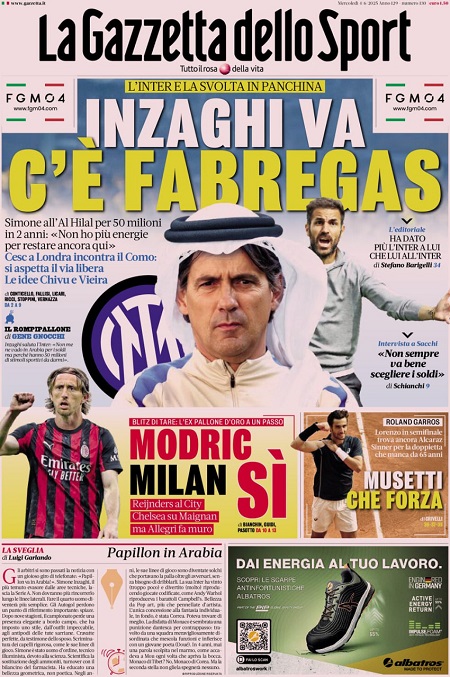 گاتزتا دلو اسپورت - 4 ژوئن 2025