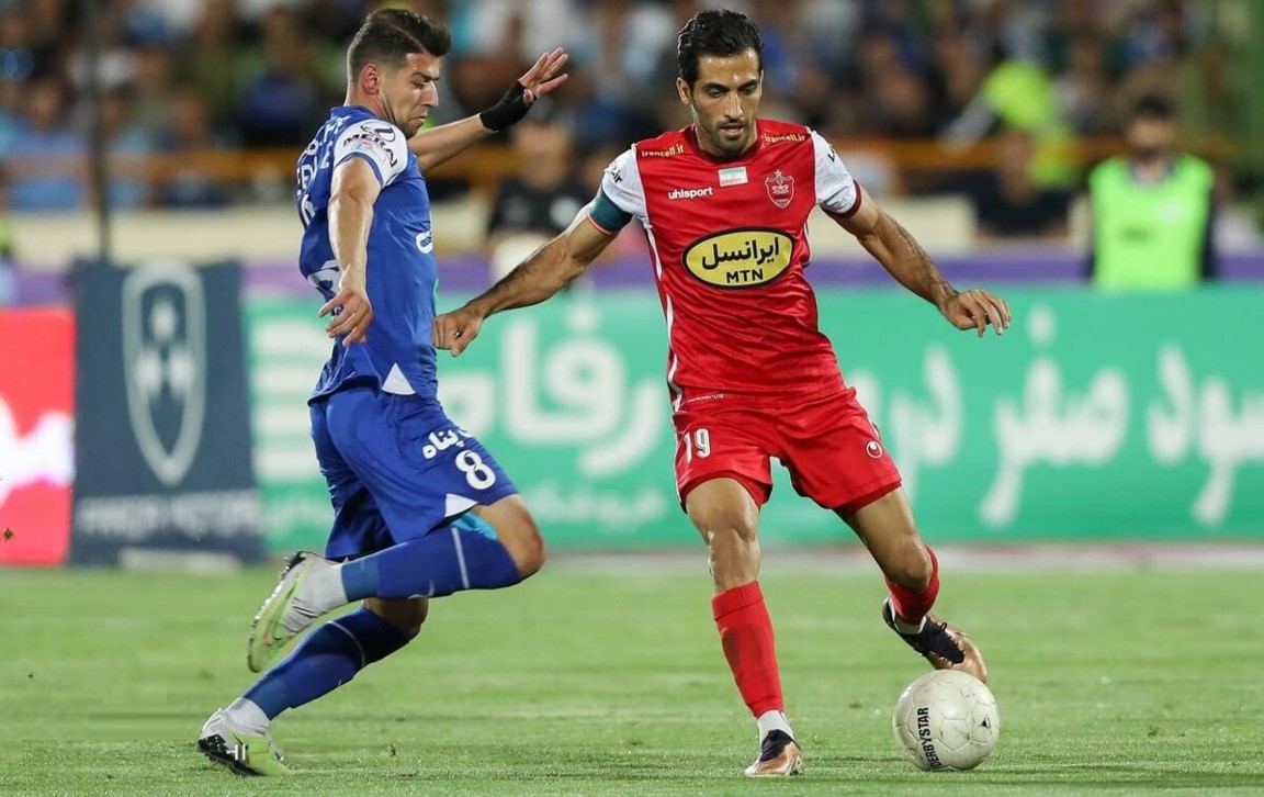 سعید مهری هافبک سابق استقلال و بازیکن حال حاضر پرسپولیس - وحید امیری بازیکن پرسپولیس تهران - لیگ برتر ایران