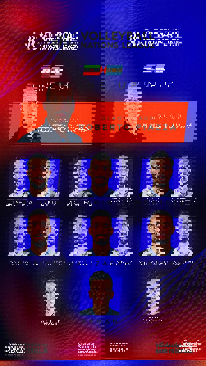 ترکیب تیم ملی والیبال ایران مقابل آرژانتین