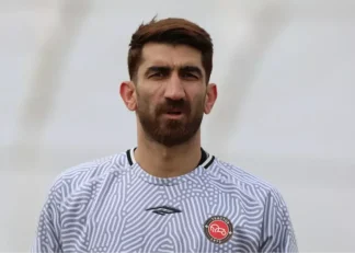 دلداری علیرضا بیرانوند گلر تراکتور به مهدی طارمی