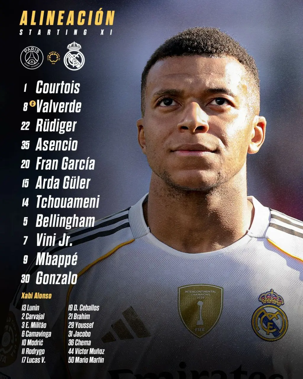 ترکیب رئال مادرید مقابل پاری سن ژرمن