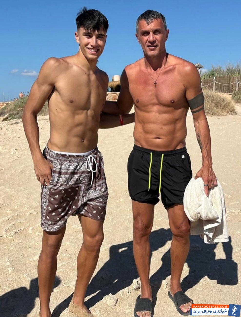 عضلات اماده و روی فرم پائولو مالدینی، اسطوره باشگاه میلان در 57 سالگی