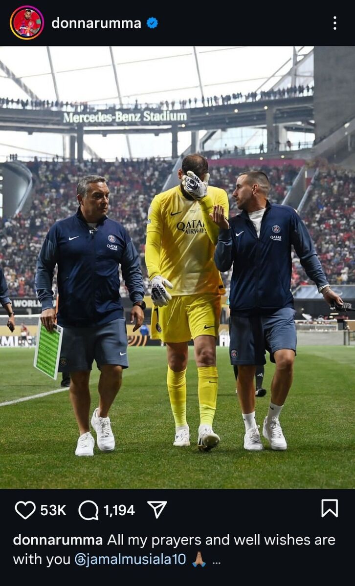 395200 پیام دوناروما به موسیالا: دعای من همراه توست!