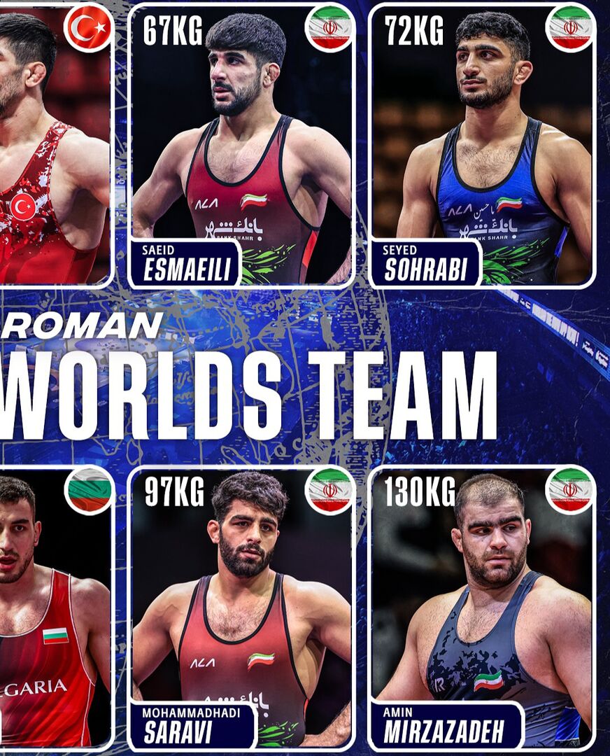 396656-1 پنج ایرانی در تیم منتخب جهانی کشتی فرنگی