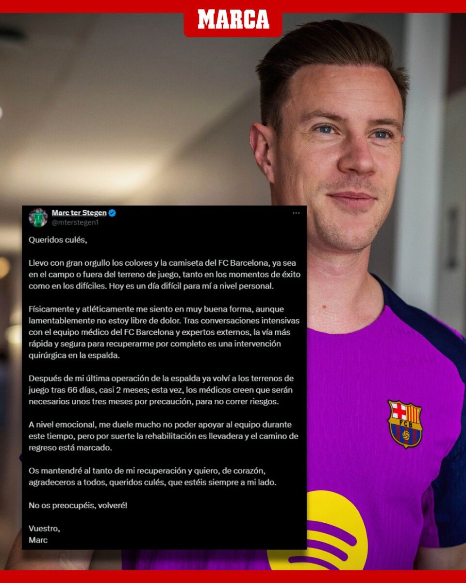 مارک ترشتگن دوباره جراحی می‌کند/ دوری سه ماهه گلر بارسلونا از میادین
