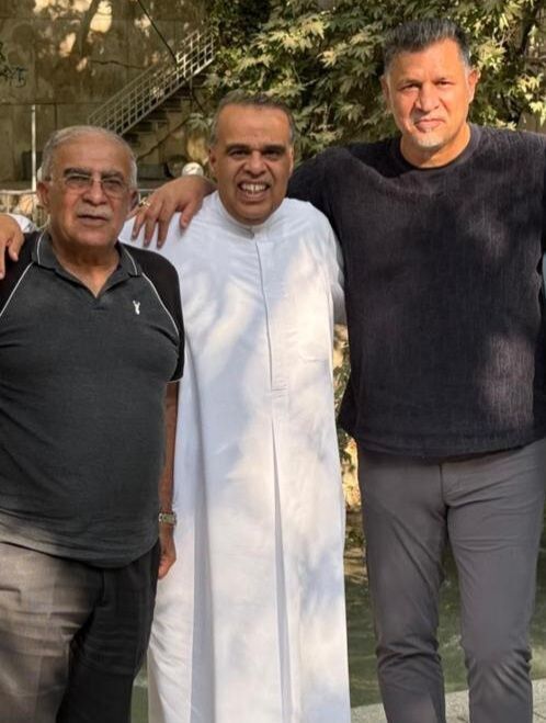 عکس یادگاری علی دایی با خاص‌ترین بازیکن فوتبال ایران