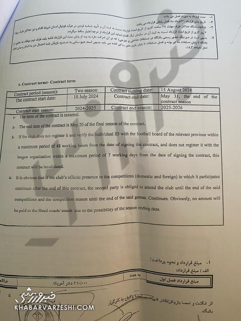 افشای قرارداد بیفوما در خبرورزشی؛ ایرادات قانونی پرشمار در متن قرارداد! +سند