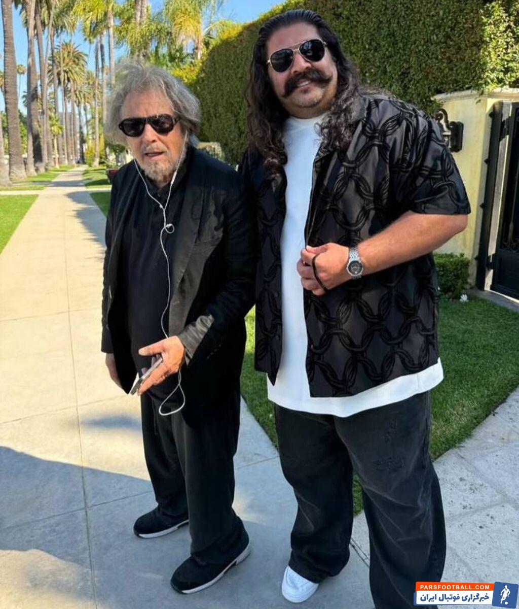 بهنام بانی خواننده سرشناس و استقلالی با آل پاچینو دیدار کرد