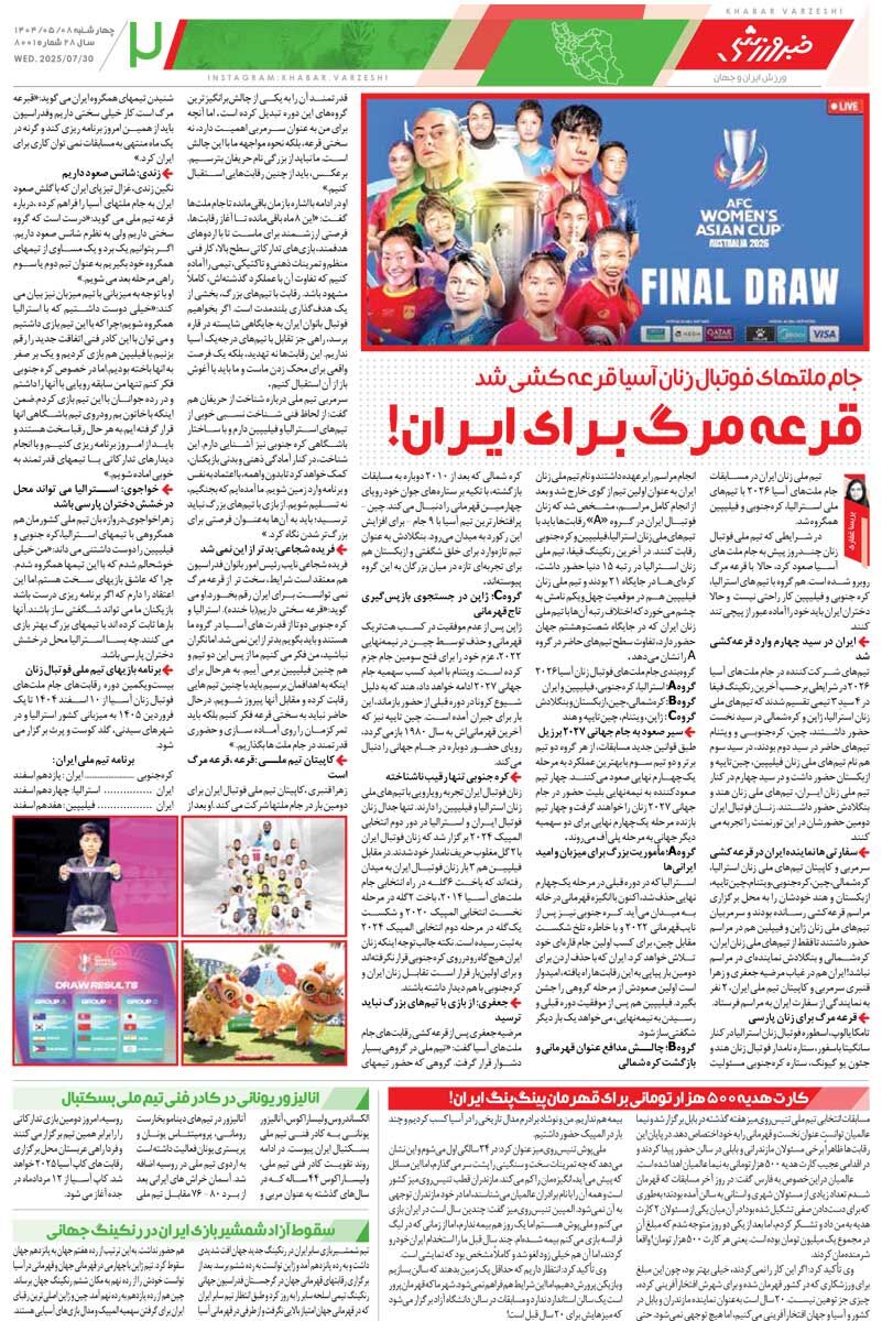 نوشدارو بعد از شکست در نقل‌وانتقالات/ روزنامه خبرورزشی را رایگان بخوانید