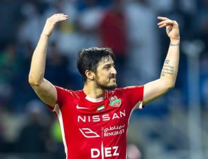 حضور سردار آزمون در محل اردوی تیم شباب الاهلی در اتریش