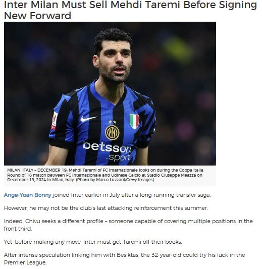 مهدی طارمی برای جدایی از اینتر دست به دامن ایجنت معروف شد