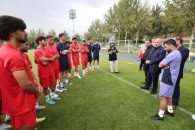 مهدی تاج رئیس فدراسیون فوتبال در اردوی تیم ملی امید ایران حضور پیدا کرد