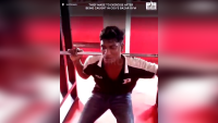 کلیپ تمرین های سخت بدنسازی از سوی سارق دستگیر شده توسط صاحب باشگاه