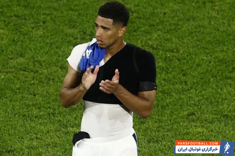 تصویر جود بلینگام پس از انجام عمل جراحی روی کتفش