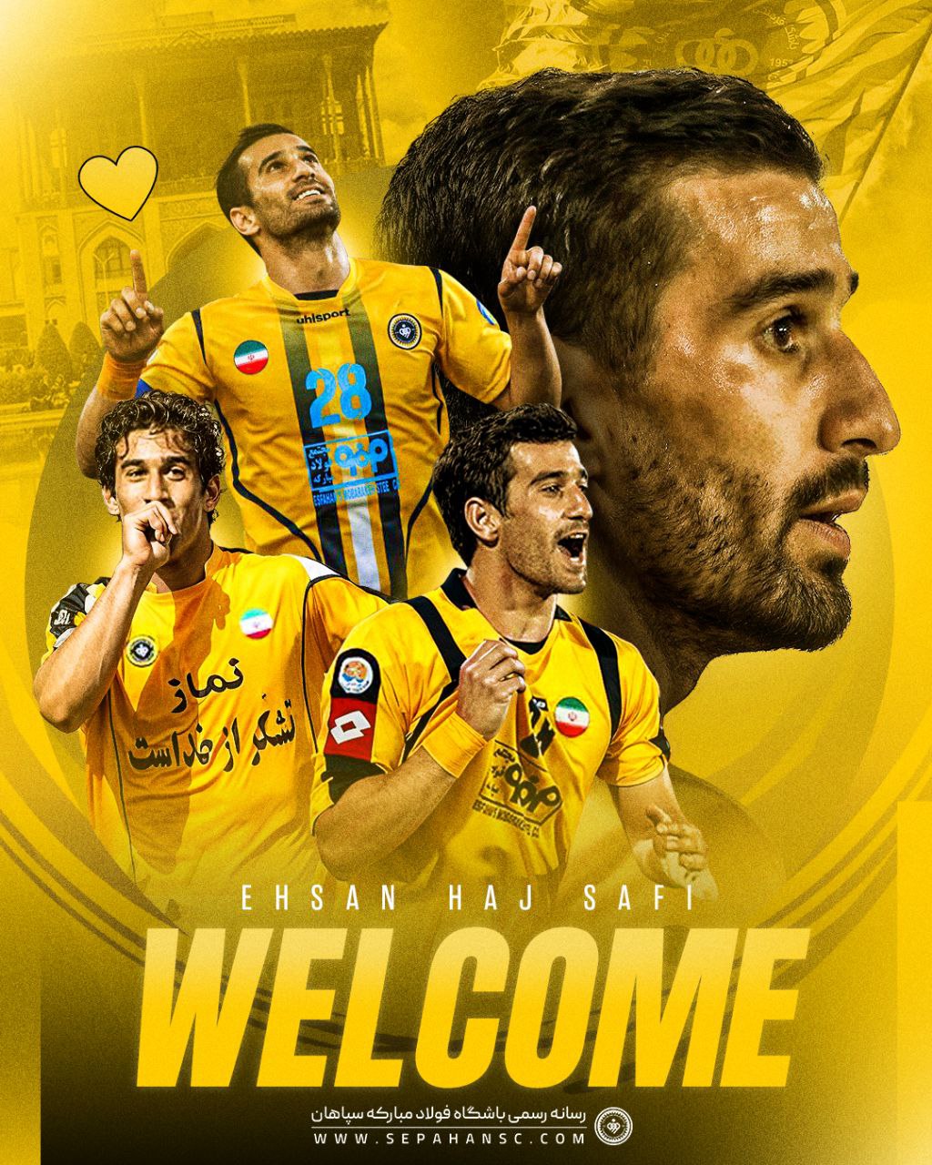 ehsanhajsafi-sepahan-2025 احسان حاج صفی بازیکن جدید سپاهان - مدافع سابق تراکتور، آاک یونان و تراکتور و تیم ملی ایران - لیگ برتر ایران