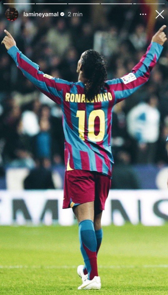 استوری لامین یامال از دیگو مارادونا در بارسلونا