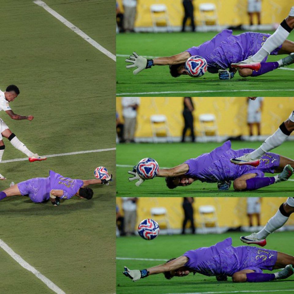 عکس از سیو دیدنی یاسین بونو مقابل ساوینیو در بازی الهلال و منچسترسیتی